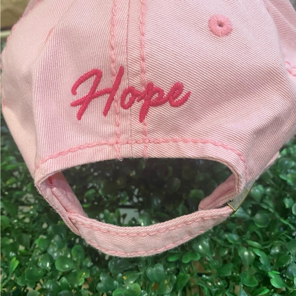 BRAND NEW WITH TAGS Distressed Pink Ribbon “Hope” Baseball Cap - Picture 3 of 7